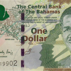 BAHAMAS █ bancnota █ 1 Dollar █ 2008 █ P-71 █ UNC █ necirculata █