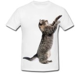 Tricou &quot; Cute cat scratching &quot;