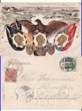 Polonia, Germania,Austria,Rusia-Myslowitz-Granita a 3 imperii-clasica, embosata, Circulata, Printata