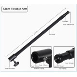 Brat flexibil pentru accesorii foto-video cu filet 3/8&rdquo; (53cm)