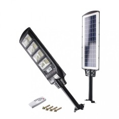 Lampa stradala incarcare solara cu panou, senzor, acumulator 10Ah LED320 5000lm 6500K MK