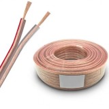 Rola 50m Cablu Difuzor Bifilar Transparent LSP-122 TR 2x6 10A014 XXM