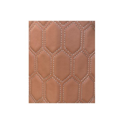 Material imitatie piele tapiterie hexagon maro /cusatura gri Cod: Y06MG Automotive TrustedCars foto