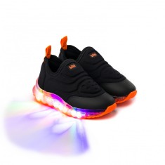 Pantofi Sport LED Bibi Roller Celebration Black/Orange 26 EU