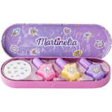 Martinelia Super Girl Nail Polish &amp; Stickers Tin Box set (pentru copii)