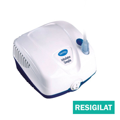 Aparat aerosoli Sanity Inhaler Simple, resigilat cu accesorii compatibile sigilate, husa de depozitare foto