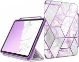 Husa de protectie pentru iPad PRO 2018/2020/2021 i-Blason, piele sintetica, alb/gri/violet, 11 inchi