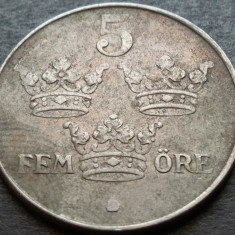 Moneda istorica 5 ORE - SUEDIA, anul 1948 * cod 3026