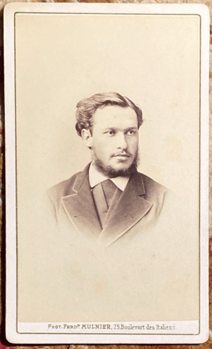 ATELIER,,Fd.MULNIER&quot;FOTO VECHE PE CARTON /DATATA 1872(BOULEVART des italiens 25)