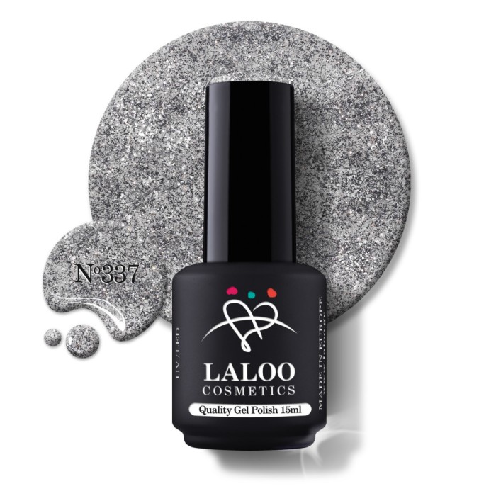 &Nu;&omicron;.337 Silver Glitter | Laloo gel polish 15ml