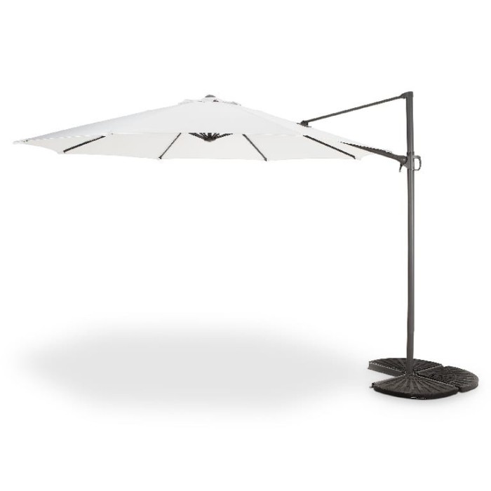 Umbrela suspendata cu brat lateral, gri, aluminiu, 259 mm x 346 mm Blooma Mallorca