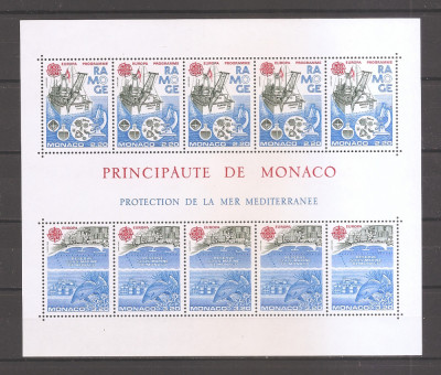 Monaco 1986 - EUROPA CEPT - Conservarea Naturii (MC cu 5 serii), MNH foto