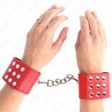 Kink Wrist Restraint-Cătușe de &Icirc;ncheietură cu Snap Roșu