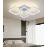 Cumpara ieftin Lustra LED Cristale 104w, patrate, telecomanda + aplicatie telefon, lumina/rece/calda/neutra, intensitate reglabila