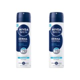 Set 2x Deodorant spray NIVEA MEN Derma Control Defend, protectie 72h, 150 ml