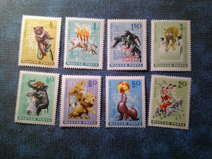 Serie mica Ungaria 1965 - Circul , 8 valori