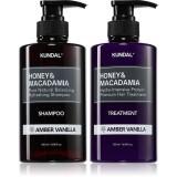 KUNDAL Honey &amp; Macadamia Amber Vanilla set pentru păr uscat și deteriorat