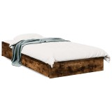 Cumpara ieftin Cadru pat cu sertare stejar fumuriu, 90x200 cm, lemn prelucrat
