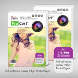 Hartie foto glossy autoadeziva, 50 coli/top, 115/80g a4 MultiMark GlobalProd