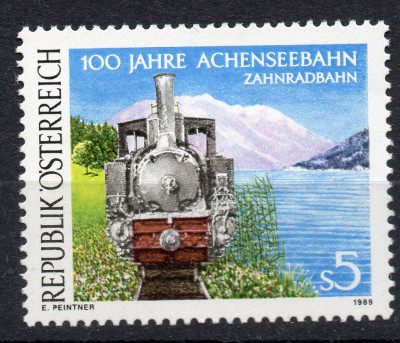 AUSTRIA 1989, Locomotiva, serie neuzata, MNH foto