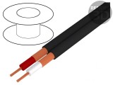 Cablu microfon negru 2x0,25mm2 OFC