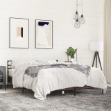 VidaXL Cadru de pat, stejar maro, 160x200 cm, lemn prelucrat și metal 3280056