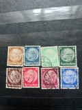 Timbre Germania-Deutsches Reich-Hindenburg 8 valori stampilate
