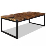 Masuta de cafea din tec si rasina, 110 x 60 x 40 cm GartenMobel Dekor, vidaXL