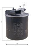 Filtru combustibil Mercedes Marco Polo Camper, V-Class, Vito, Vito Mixto Motor 114 CDI, 114 CDI, diam. 86.5 mm, 123.8 mm, OE 6510902052