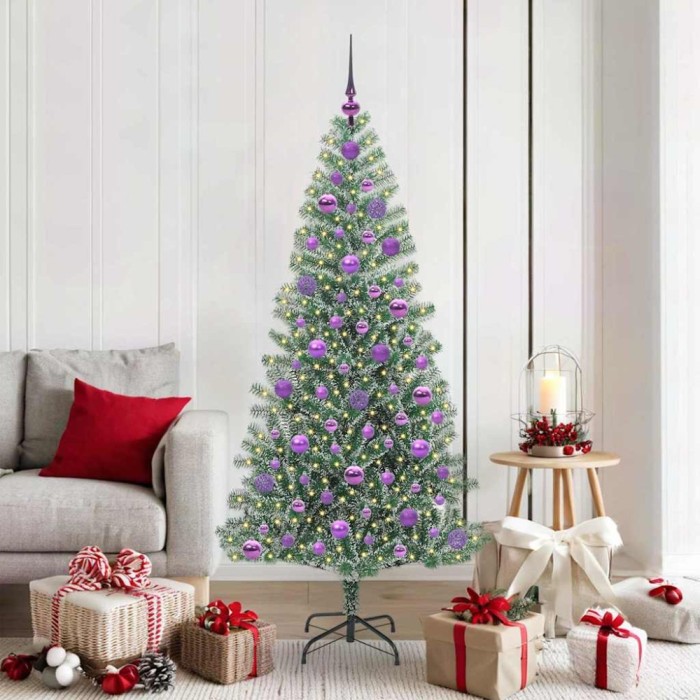 vidaXL Pom de Crăciun artificial cu zăpadă imitată și lumină LED 3396821