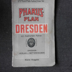 PHARUS-PLAN DRESDEN MIT ILLUSTRIERTEM FUHRER (TEXT IN LIMBA GERMANA)