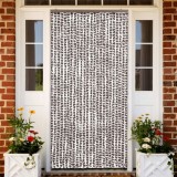 VidaXL Perdea pentru insecte, gri taupe și alb, 100 x 220 cm, chenille