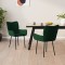 vidaXL Scaune de sufragerie, 2 buc., verde &icirc;nchis, catifea 344822