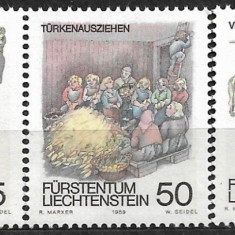 B0830 - Lichtenstein 1989 - Toamna 3v. neuzat,perfecta stare
