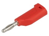 Mufă Banană 4mm 16A Roșie pentru Cablu 4mm