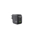 Incarcator Rapid Green Cell PowerGaN 65W, 2x USB-C PD 3.0 + USB-A QC 3.0, Negru