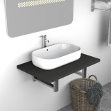 VidaXL Mobilier de baie, gri, 60 x 40 x 16,3 cm