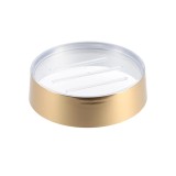 Săpuniera Plastic Rotundă &ndash; Auriu Metalizat