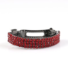 Clama de par semirotunda cu pietre rosii