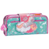 Penar necessaire Fun Time 2 in 1, cu o clapa, Tiger Family, motiv Unicorn Days