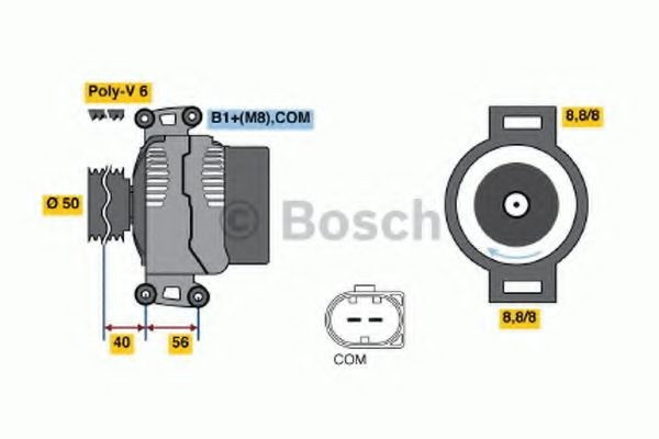 Generator / Alternator MERCEDES R-CLASS (W251, V251) (2006 - 2016) BOSCH 0 986 047 700