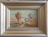 Tablou Pictura Ulei Peisaj Rural Nechifor Constantin Iasi 30x22cm