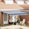 vidaXL Cortina Retractabilă Manual Albastru și alb 400 &times; 300 cm 3330484