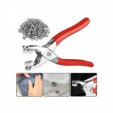 Cumpara ieftin Set Cleste Capsat Metalic + 100 Capse, Manere Antiaderente, Aplicare Usoara Textile, Reparatii Diverse