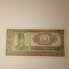 Di. 119. Bancnota 25 lei 1966 necirculata