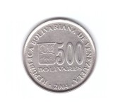Moneda Venezuela 500 bolivares 2004, stare buna, curata