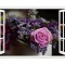 Sticker decorativ, Fereastra 3D, Trandafir, 85 cm, 405STK