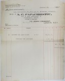 FACTURA EMISA DE A.C. PAPACHRISTOU , NEGUSTOR LONDONEZ DE BLANURI , UNUI CLIENT BUCURESTEAN , 5 OCTOMBRIE , 1937