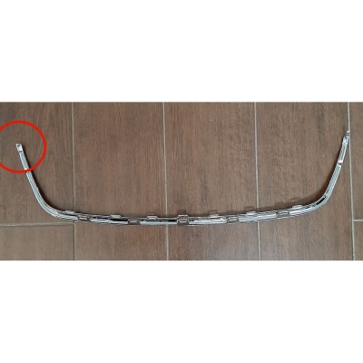 Ornament grila masca fata Skoda Fabia 2 5j 03.2007-04.2010, Roomster/Praktik 2006-2010, parte montare centrala, cromata, 691505-1, Aftermarket CLEMA foto