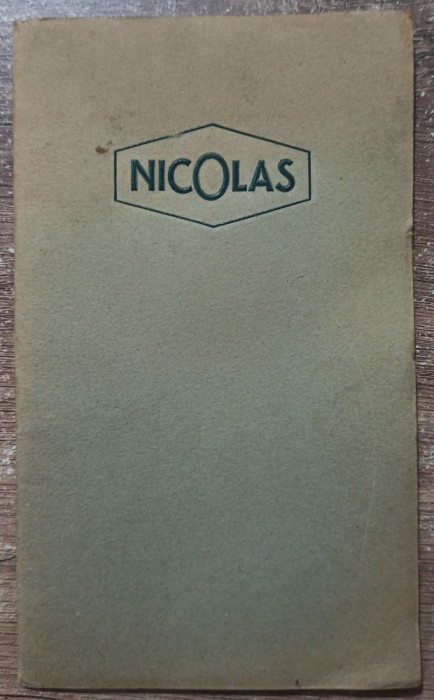 Catalog vinuri Etablissements Nicolas 1937